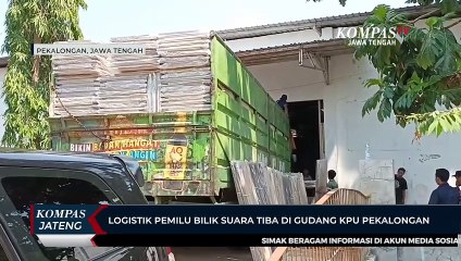 Descargar video: Logistik Pemilu Bilik Suara Tiba di Gudang KPU Pekalongan