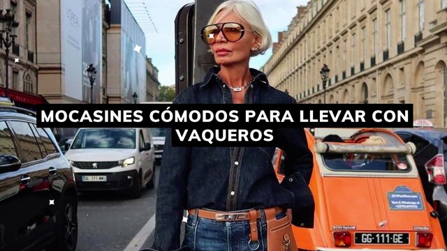 mocasines cómodos para llevar con vaqueros