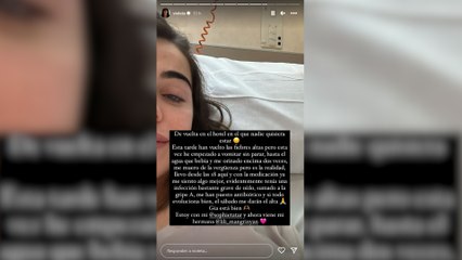 Violeta tranquiliza a sus seguidores tras ser ingresada de nuevo en el hospital