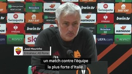 Gr. G - Mourinho déjà tourné vers le choc face à l'Inter, "l'équipe la plus forte d'Italie"