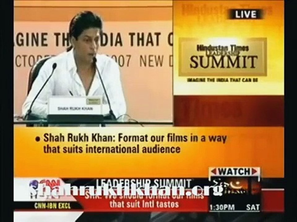 Press conference with Shahrukh Khan at CNN IBN Leadership Summit