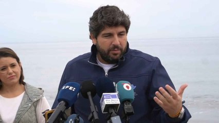 El presidente murciano, Fernando López Miras, este viernes, reclamando una reunión de coordinación para gestionar la crisis migratoria.