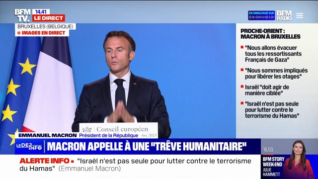 Interdictions de manifestations pro-palestiniennes: pour Emmanuel Macron, il est essentiel pour nous que nous préservions notre unité