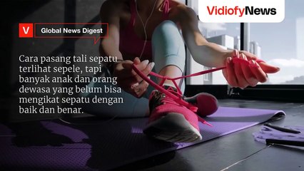 Cara pasang tali sepatu biasa untuk anak anak