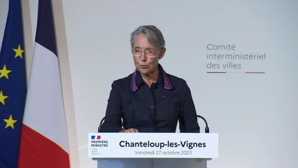Elisabeth Borne présente les mesures du gouvernement pour les quartiers