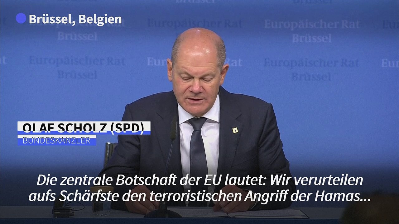 Scholz: EU steht 'solidarisch an der Seite Israels'