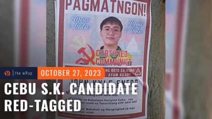 Sangguniang Kabataan candidate red-tagged via posters spotted in Cebu
