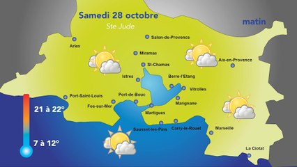 La météo du week-end : temps calme et sec avec des maximales agréables.