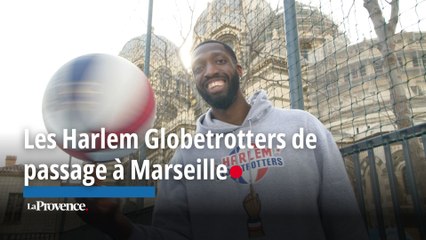 Les Harlem Globetrotters de passage à Marseille pour annoncer leur tournée française