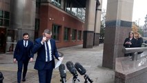 Detective Sergeant Gareth Gent, South Yorkshire Police Prison Crime Anti-Corruption Unit, gives a statement outside Sheffield Crown Court today (October 27) following HMP Lindholme sentencings.