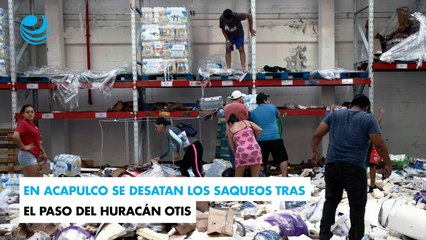 En Acapulco se desatan los saqueos tras el paso del huracán Otis