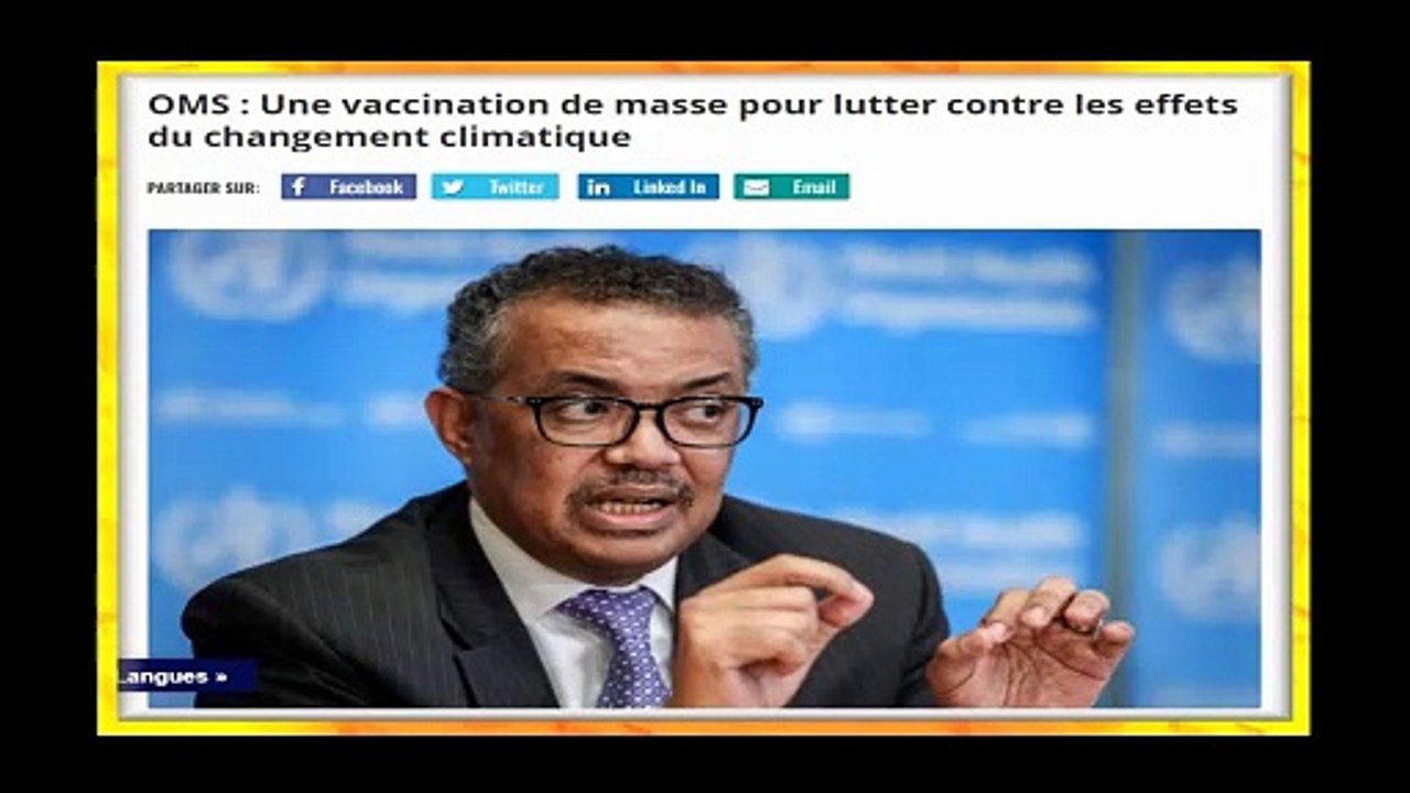 OMS  Une vaccination de masse pour lutter contre les effets du changement climatique