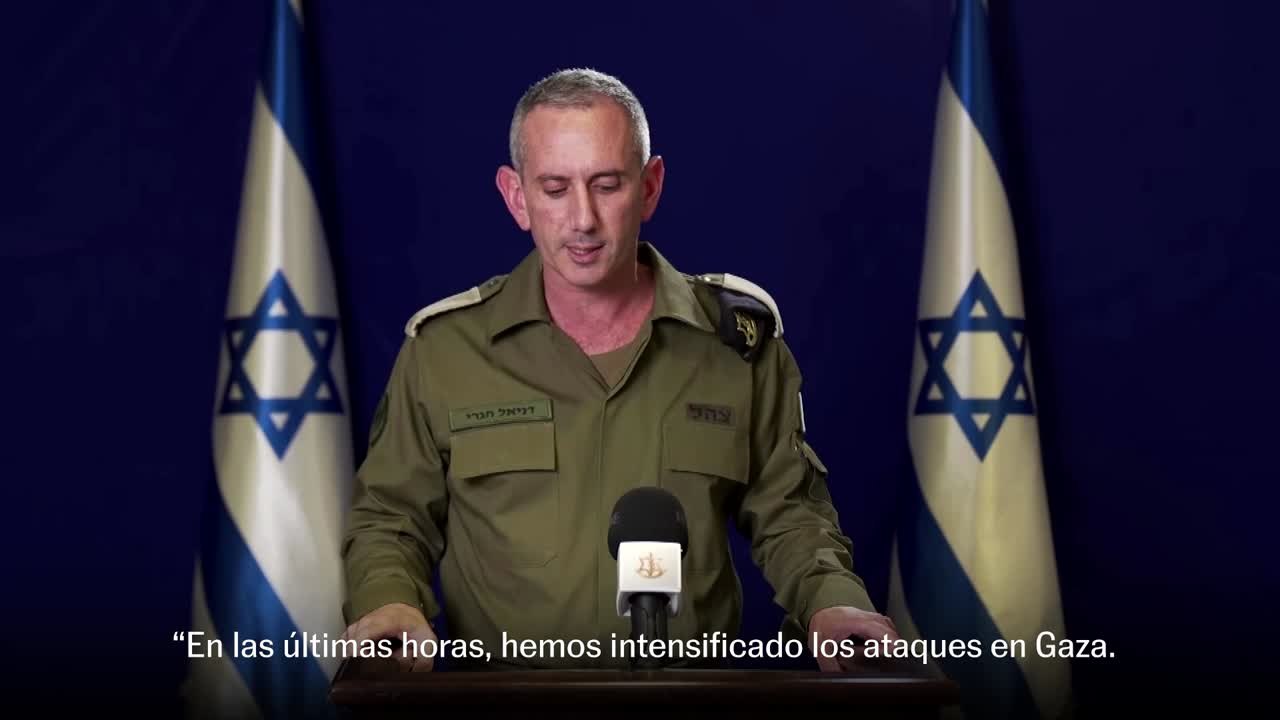 El portavoz militar israelí afirma que las fuerzas terrestres están ampliando sus operaciones en Gaza