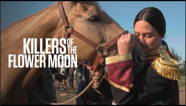 Killers of the Flower Moon | Lily Gladstone Feeds a Horse On Set - Behind the Scenes