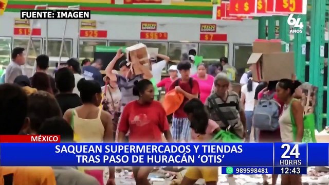 Huracán Otis: mexicanos saquean tiendas y supermercados