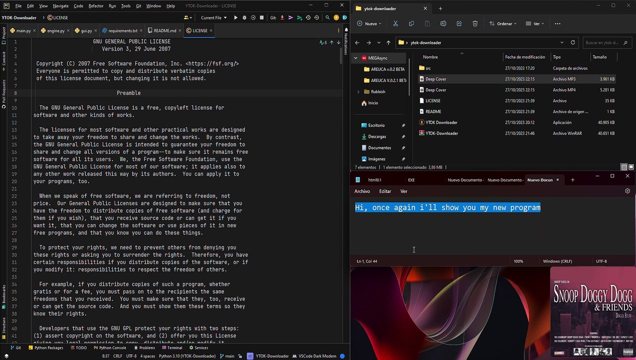 YTOK Downloader v0.1
