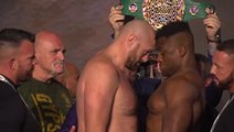 Tyson Fury and Francis Ngannou go head-to-head at weigh-in ahead of Saudi Arabia fight
