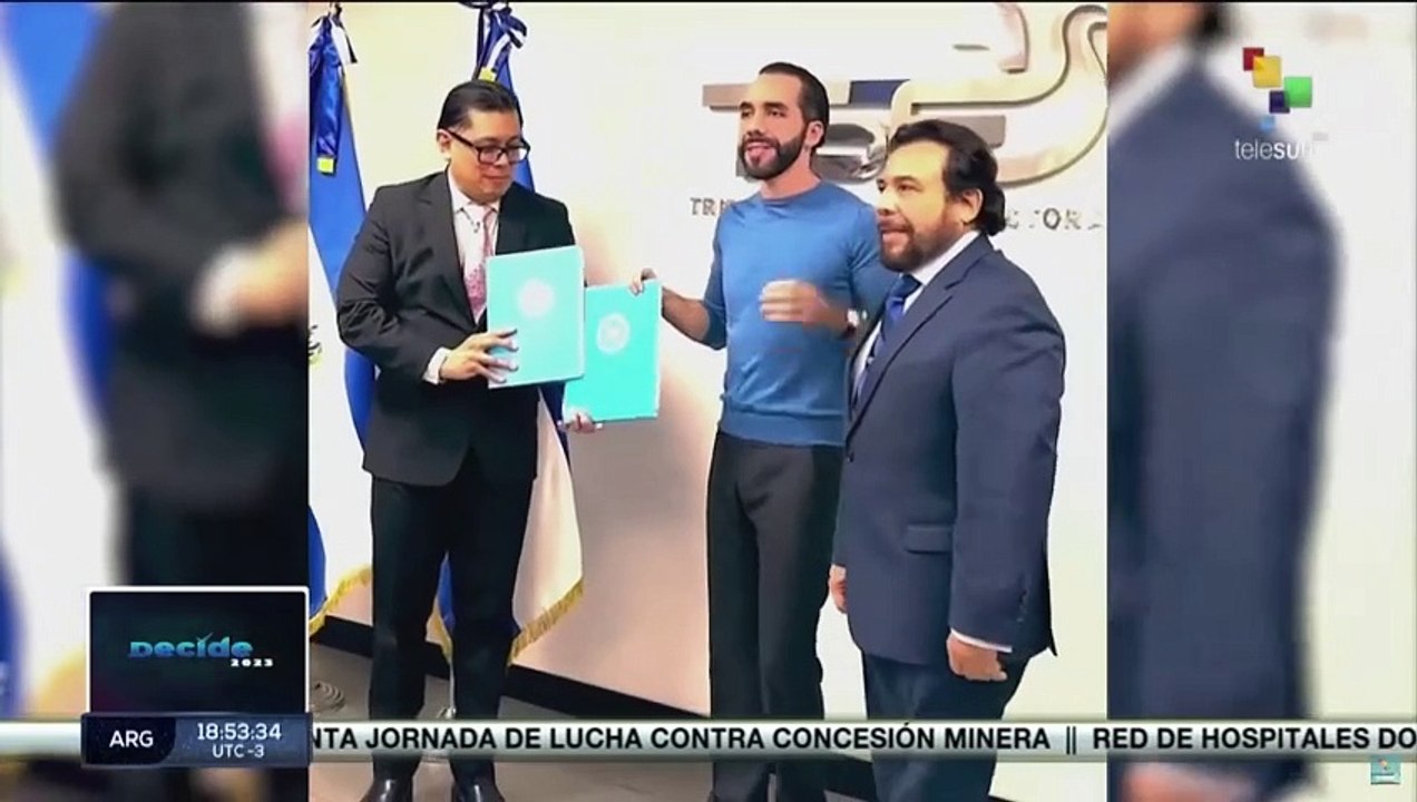 El Salvador: El pdte. Nayib Bukele presentó ante Tribunal Supremo Electoral su candidatura