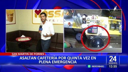 SMP: roban por quinta vez cafetería en medio del estado de Emergencia