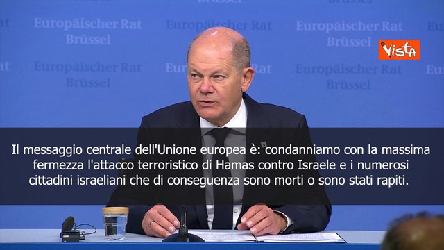 Scholz: Condanniamo attacco terroristico di Hamas contro Israele