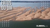 Seca no rio Tapajós faz surgir bancos de areia que atrapalha o abastecimento da cidade e o transporte