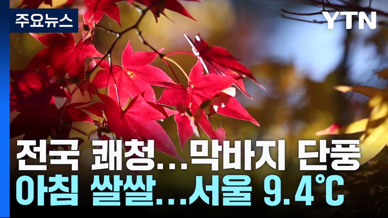 [날씨] 쾌청한 가을, 막바지 단풍 즐겨요!...큰 일교차 유의 / YTN