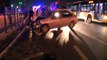 Kartal'da alkollü sürücü otoyolda duraklayan araçlara çarptı