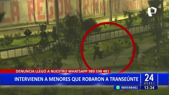 Intervienen a menores que robaban a transeúntes en Villa el Salvador