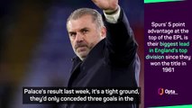 Postecoglou enjoys his problem solving league leaders beating Palace