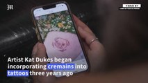 Tattoo artist inks cremated remains