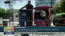 Murales en calles argentinas recuerdan a Charly García y Diego Armando Maradona