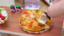 Crispy Miniature Seafood Pizza in Tiny Kitchen | ASMR Miniature Cooking