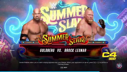 WWE SummerSlam Showstopper Goldberg vs. Brock Lesnar
