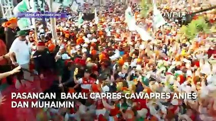 Anies dan Cak Imin Sapa Warga Depok, Kompak Ikut Jalan Sehat