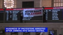 Plusieurs centaines de personnes arrêtées cette nuit à New York pendant une manifestation organisée par un mouvement juif contre les bombardements d'Israël sur Gaza