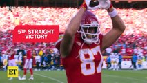 Taylor Swift Kisses Travis Kelce at PostGame Gathering