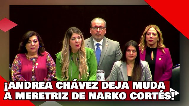 ¡VEAN! ¡Andrea Chávez deja callada a meretriz oxigenada de narko Cortés por atacarla con montajes!