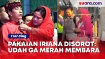 Dadah-dadah ke Warga, Pakaian Gonjreng Iriana Jokowi Disorot: Udah Nggak Merah Membara Lagi