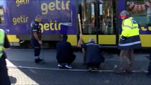 Kabataş-Bağcılar Tramvay Hattı'nda tramvay raydan çıktı