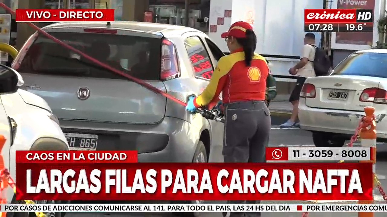 Desabastecimiento y preocupación: se registran largas filas para cargar nafta