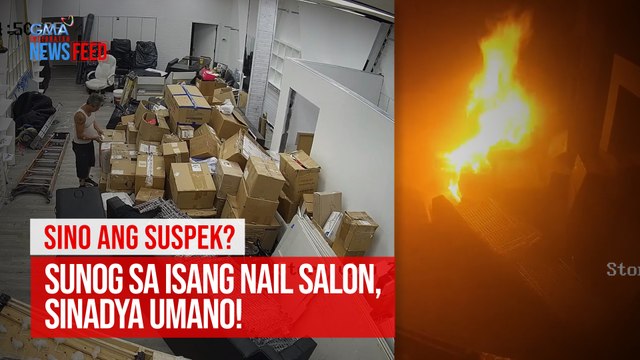 Sunog sa isang nail salon, sinadya umano! | GMA Integrated Newsfeed