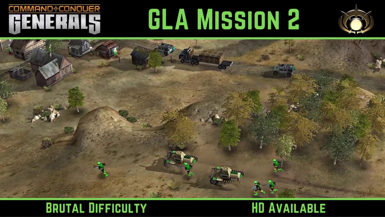 How to Beat C&C Generals GLA Mission 2: Pillage the Village - Brutal - HD