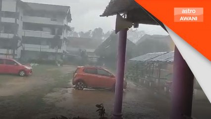 Bumbung sekolah di Melaka diterbangkan ribut