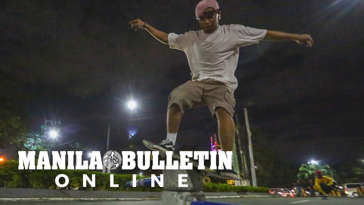 Skateboarders makes most of the closed road as venue to skate