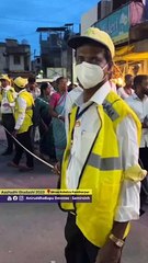 Mahadwar Chauk _ AADM Volunteers offer Crowd Management Seva in Pandharpur on Ashadhi Ekadashi 2023