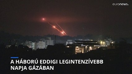 Video herunterladen: Az eddigi legerősebb támadást indította Izrael a Gázai övezet ellen