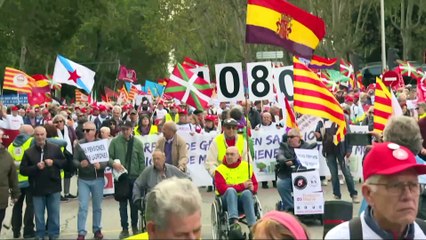 El movimiento pensionista se manifiesta en Madrid para exigir pensión mínima de 1080 euros