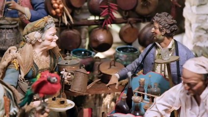 Un presepe delle Due Sicilie che riproduce le architetture barocche