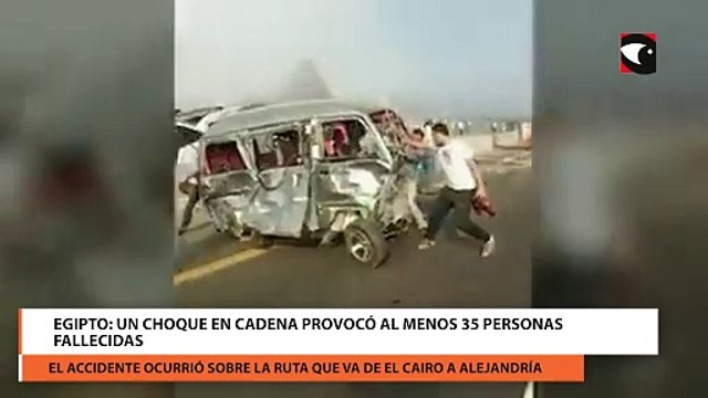 Egipto un choque en cadena provocó al menos 35 personas fallecidas