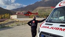 Van'da doğum sancısı tutan kadın ambulans helikopterle hastaneye ulaştırıldı